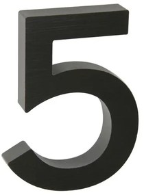 Număr casă 5", RN.100LV, periat, negru"