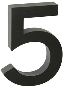 Număr casă 5", RN.100LV, periat, negru"