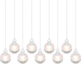 Trio - Candelabru suspendat pe cablu MELA 9xE14/25W/230V, alb