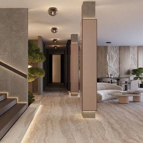 Plafoniera stil minimalist modern Glassy negru/fumuriu