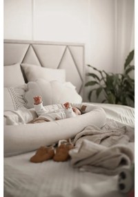 Suport de dormit Babynest 2in1 bara protectie patut Premium In Alb by BabySteps, 95x53 cm