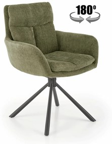 Scaun rotativ K495 stofa olive