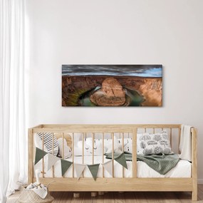 Tablou cu lac în stânci (120x50 cm)