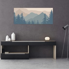 Tablou - Munții Turcoaz N⁰2 (120x50 cm)