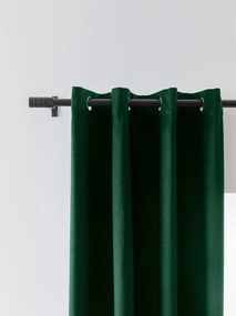 Draperie opaca verde inchis VELVET 140x270 cm Agatat: Rejansa