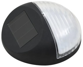 Lampi solare de exterior cu LED-uri, 12 buc., negru, rotund 12, Negru, 1