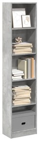 vidaXL Bibliotecă, gri beton, 40x24x176 cm, lemn compozit