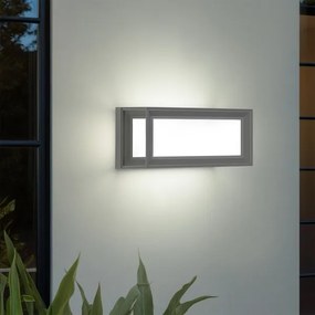 Brilagi - Aplica LED de exterior cu senzor PARKER, 12W, 230V, gri, IP44