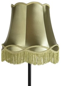 Lampă de podea retro neagră cu nuanță Granny verde 45 cm - Simplo