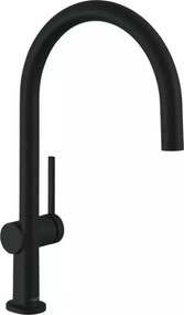 Baterie bucatarie monocomanda negru mat Hansgrohe Talis M54 220 Eco cu 1 jet