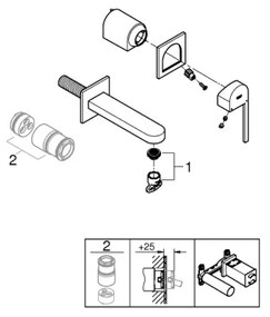 GROHE 29306003 - Baterie lavoar PLUS, 203 mm, crom lucios