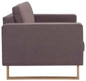 Canapea cu 2 locuri, gri taupe, material textil Gri taupe, Canapea cu 2 locuri