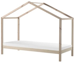 Set DALLAS culoare lemn natural format dintr-un Pat copii Vipack fără gard (90 x 200 cm) și o SALTEA PAT COPII Basic Cool (90 x 200 x 10 cm).