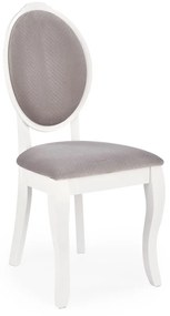 Scaun Velo tapitat gri/alb- H96