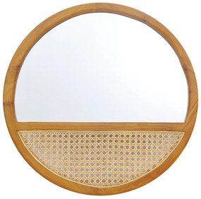 Oglindă rotunda cu ratan