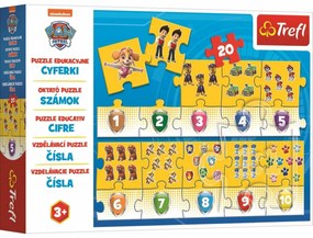 Puzzle educațional Trefl Numere Paw Patrol , 20piese