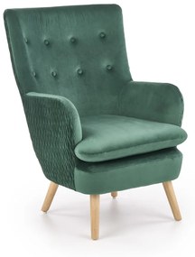 Fotoliu tapitat Ravel Velvet verde – H100 cm