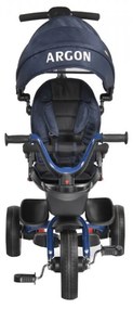 Tricicleta pliabila cu copertina NOVOKIDS™ Argon Trike , Pedale si maner pentru parinti, Scaun reversibil cu rotire 360 grade , Functie Free Wheel,