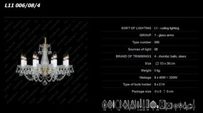 Lustra 8 brate cristal Bohemia L11 006/08/4