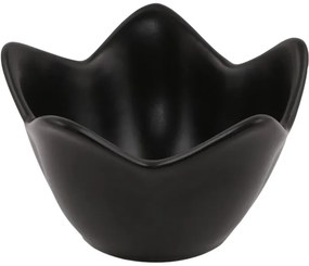 Set de 6 boluri ceramice Lotus 11,8 cm, negru