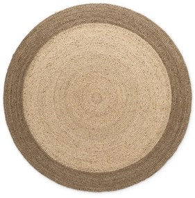 Covor grej reversibil, țesut manual rotund din iută ø 160 cm Jutta Greige – Hanse Home