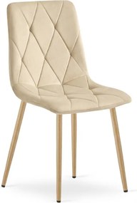 OFERTĂ Scaun din catifea crema LIBRA BUTTER CREAM II. calitate secundară