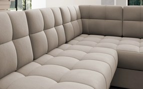 Coltar extensibil stanga 5 locuri ELTAP, LT-18SO, Blewett, 299x198x82 cm, lemn/poliester, bej inchis