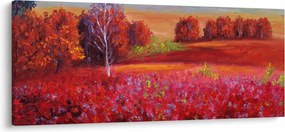 Tablou - Peisaj roșu (120x50 cm)