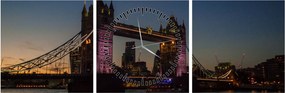 Tablou - Tower bridge (cu ceas) (90x30 cm)