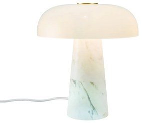 Veioza Design Nordic Minimalist, Marmura, Sticla, Glossy Mini alb