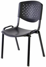 Scaun de birou pliabil din plastic - negru