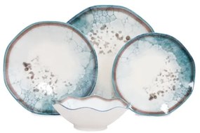 Set de masă din porțelan, 24 piese, albastru