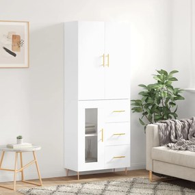 vidaXL Dulap înalt, alb, 69,5x34x180 cm, lemn compozit