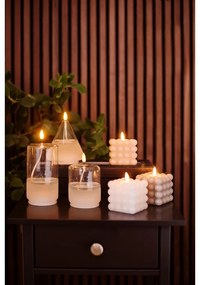 Lumânare cu LED din ceară bej Star Trading Flamme Dot, înălțime 9,5 cm