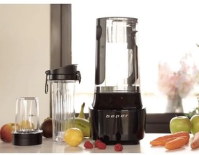 Resigilat: Blender Beper BP.620, 1000W, 1L, BPA Free, Capac izolator fonic, Soft Touch, 2 viteze+Pulse, Negru