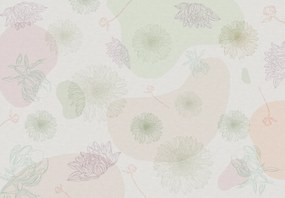 Fototapet - Delicate contururi de flori (147x102 cm)