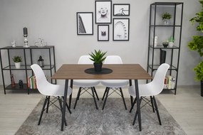 OFERTA Scaun alb OSAKA cu picioare negre calitatea II