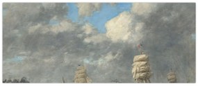 Tablou - Eugène Boudin, Le Havre, reproducere (120x50 cm)