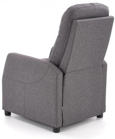 Fotoliu recliner Felipe stofa gri H103 cm