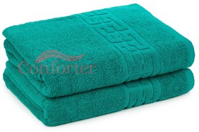 Set 2 Prosoape Bumbac 500g 2PRG511 Green Dark 50x90 cm