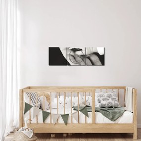 Tablou cu mâini (cu ceas) (90x30 cm)