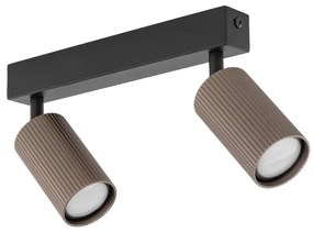 Spot TUNE 2xGU10/10W/230V negru/maro