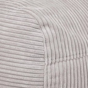 Fotoliu bean bag crem cu tapițerie din catifea reiată Plus 100 Lounge – SLOWDOWN