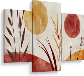 Tablou - Plante și cercuri (90x60 cm)