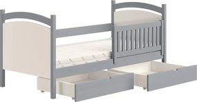 Pat copii cu tablă de scris Amely 80x180 - culoare gri
