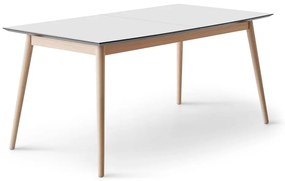 Masă de dining albă/în culoare naturală extensibilă cu blat alb 100x210 cm Meza – Hammel Furniture