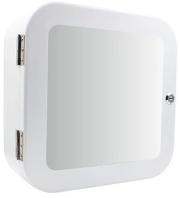 Dulap pentru Medicamente cu Oglindă și Închidere cu Cheie, 32x32x11.5 cm, Alb – Bathroom Solutions
