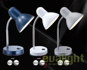 Veioza, lampa de masa Birou Basic argintiu metalizat 2487 GL