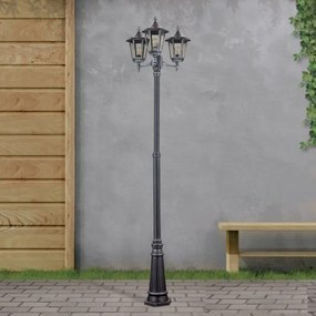 Stalp iluminat exterior stil clasic IP43 H255 Hermine AL 11K/82549/A schwarz-silber OR