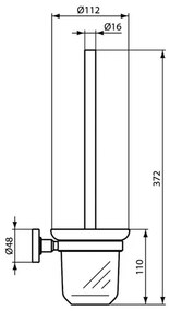 Perie WC negru mat Ideal Standard IOM